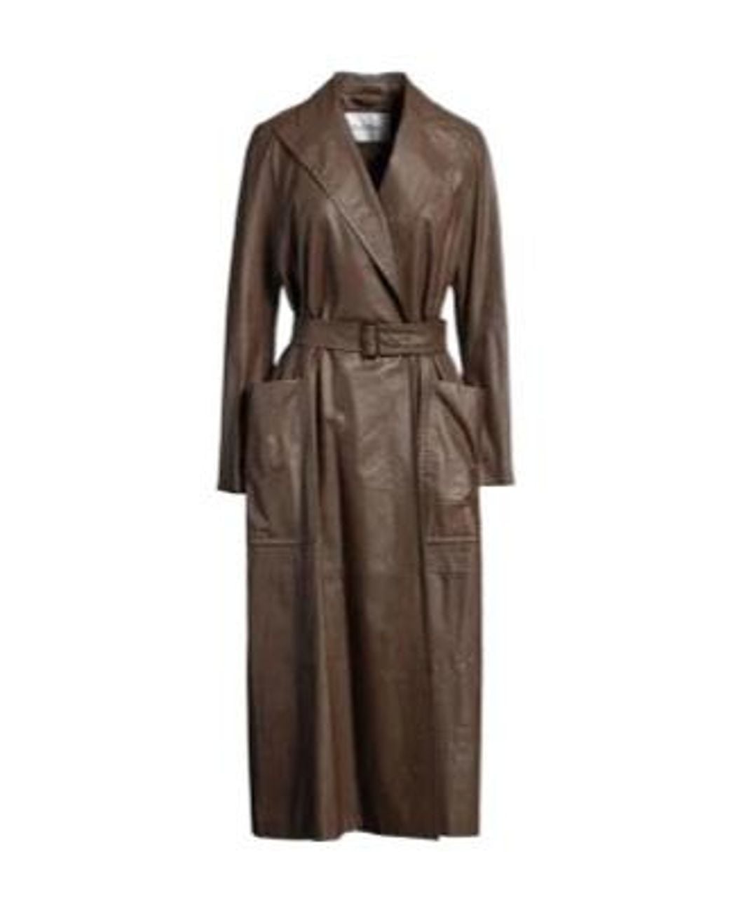 Max Mara Brown Plain Colour Overcoats