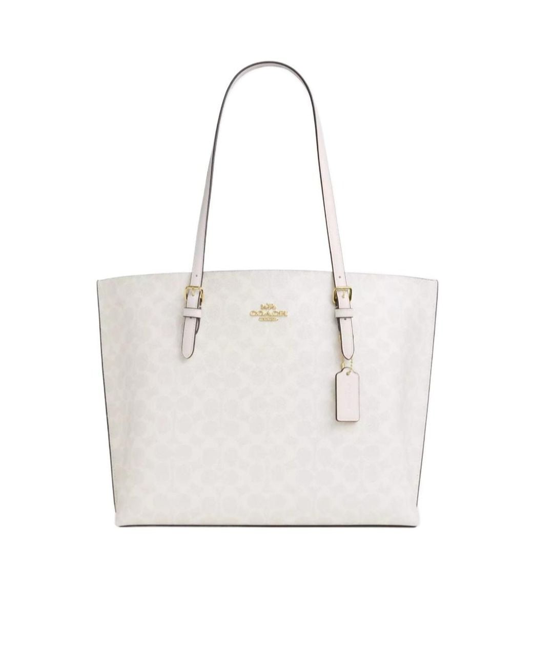 COACH White Mollie Tote Bag
