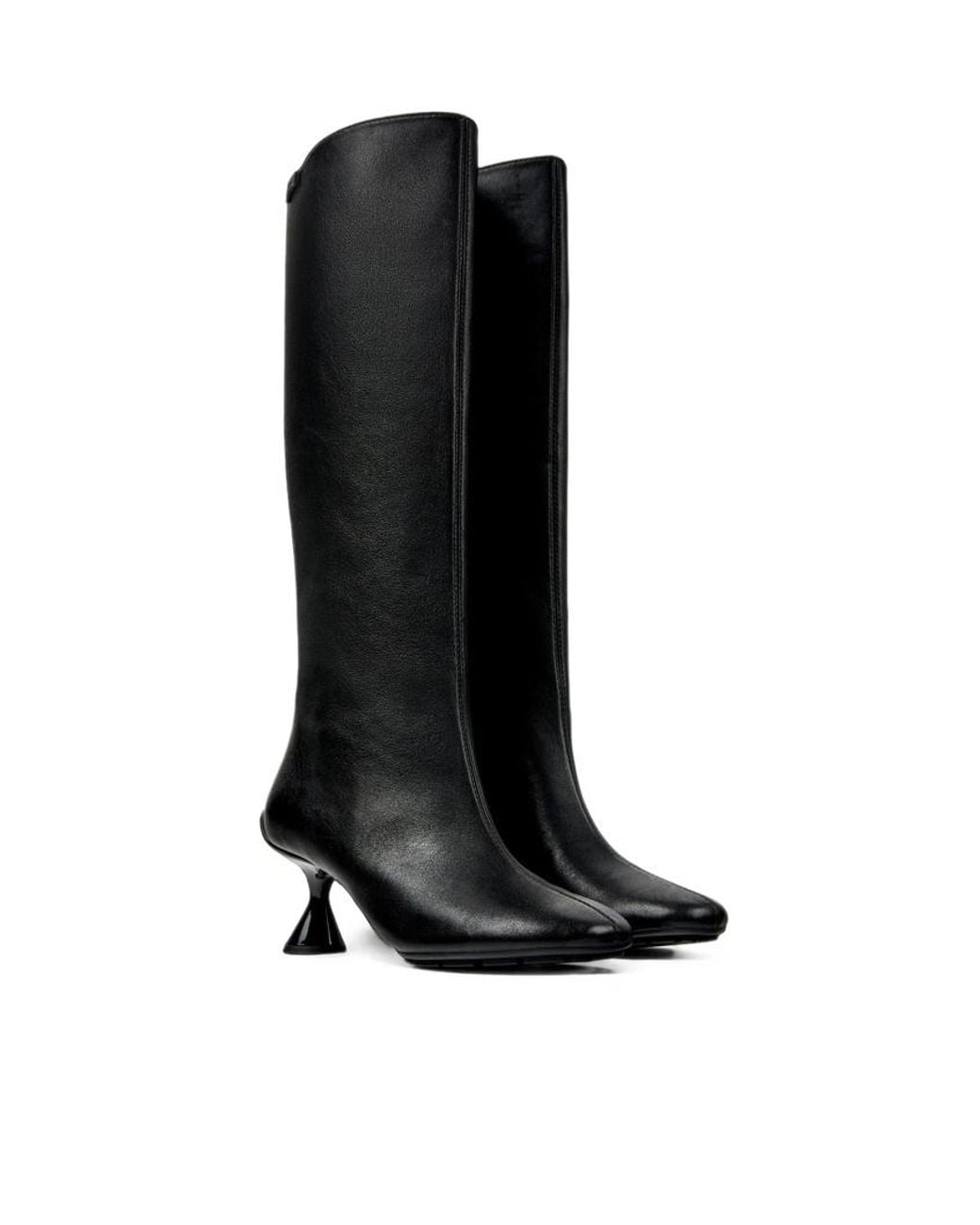 Camper Black High-Heeled Tall Boots