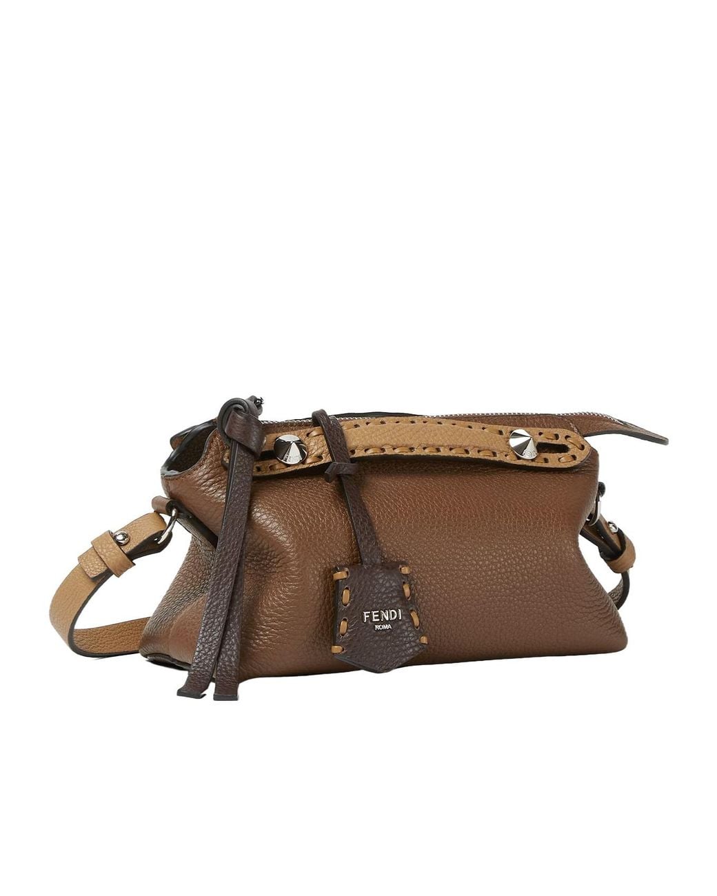 Fendi Brown By The Way Soft Selleria Mini Handbag