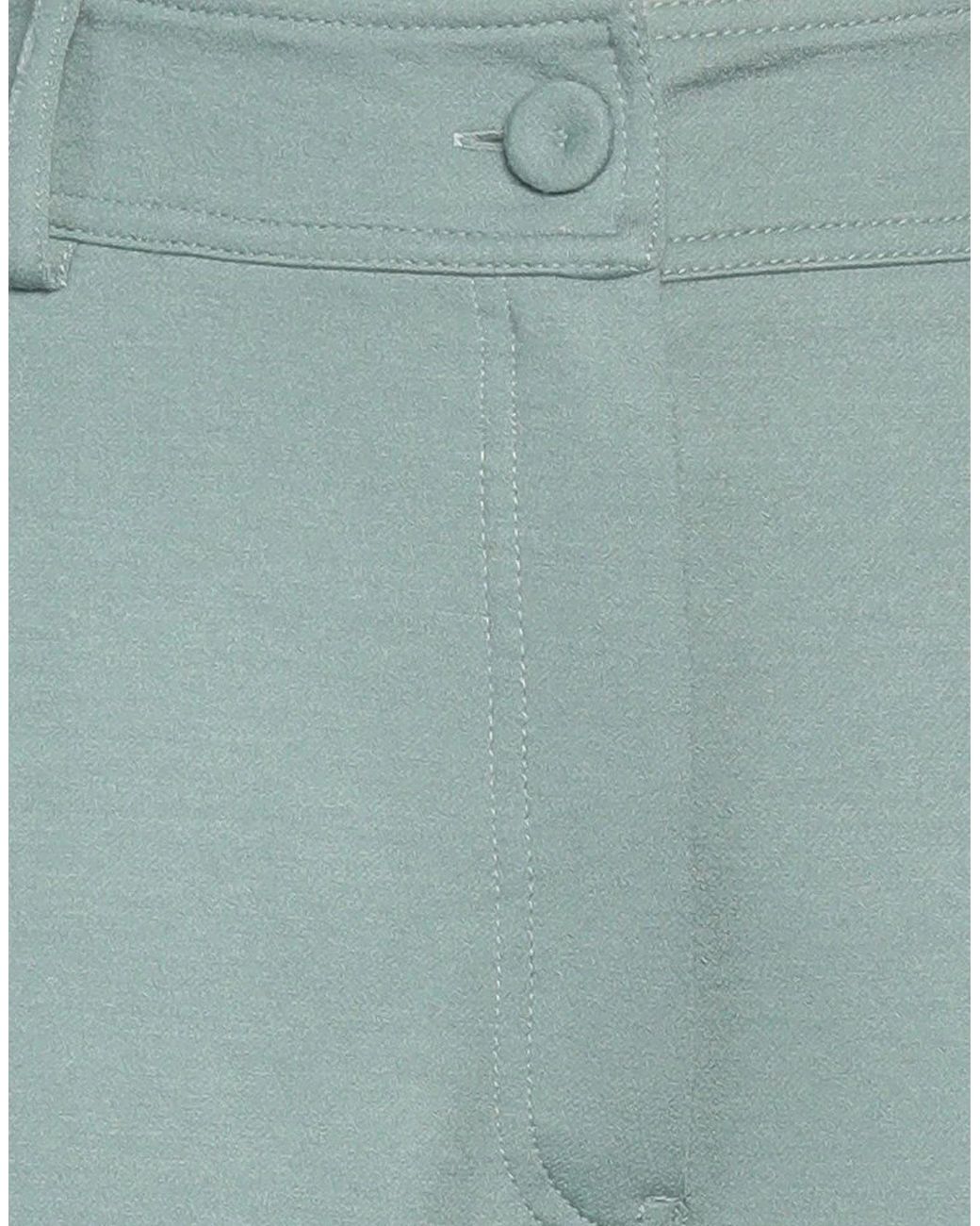 Max Mara Blue Solid-Colored Cargo Pants