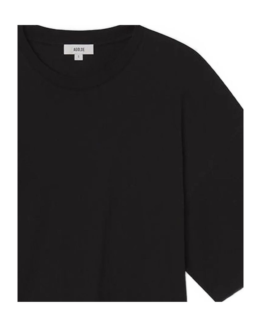 Agolde Black Ellery Lace-Up Back T-Shirt