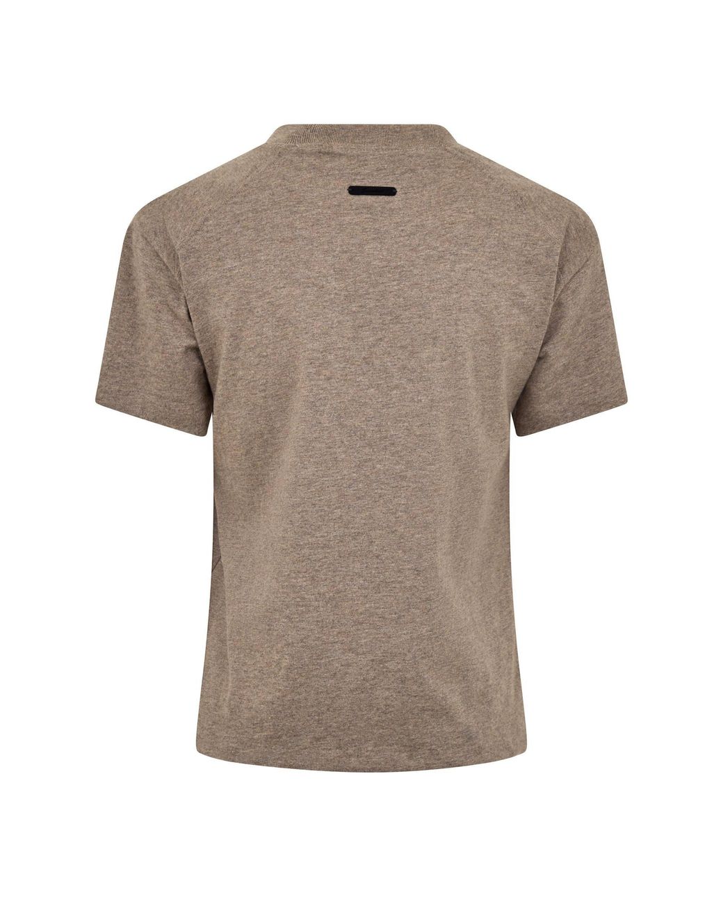 Fear Of God Gray Logo-Detail T-Shirt