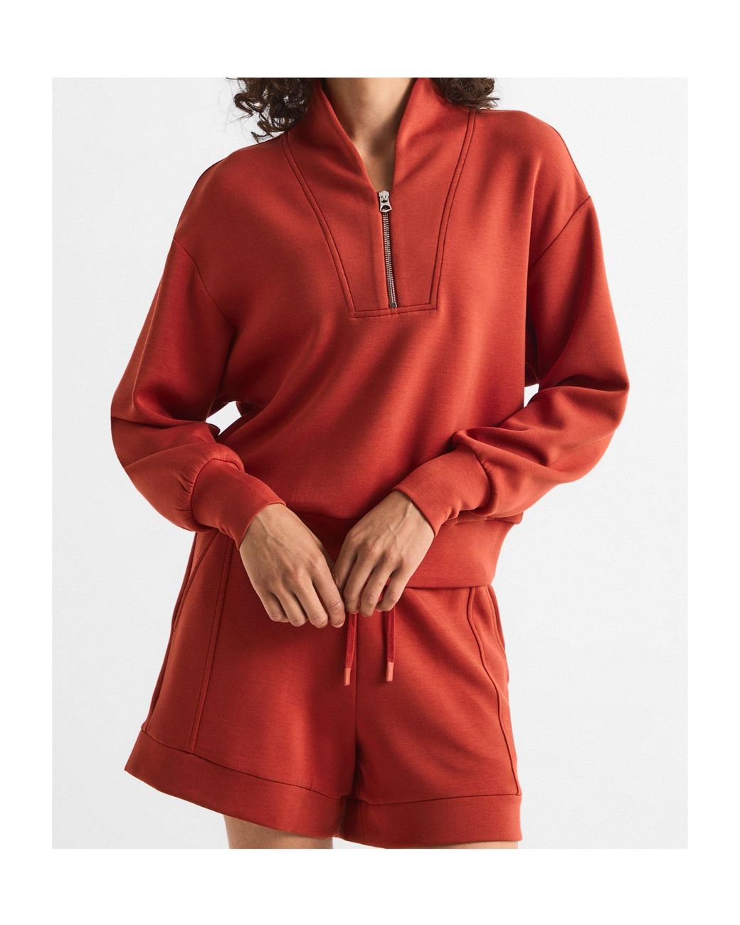Varley Red Half-Zip Sweatshirt