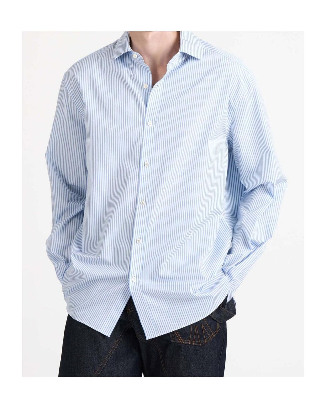 J.W. Anderson White Striped Shirt for men