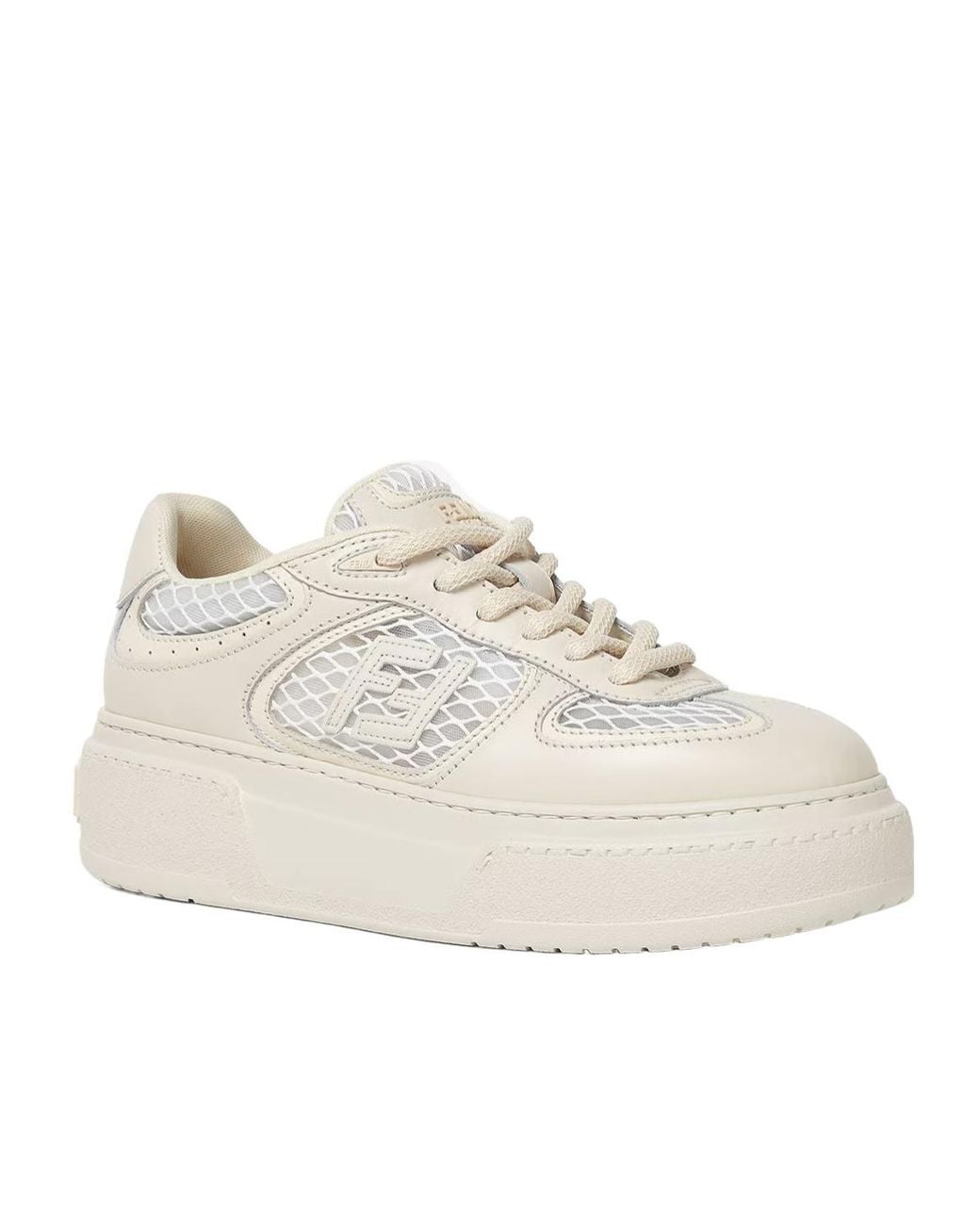 Fendi Natural Match Platform Low-Top Sneakers