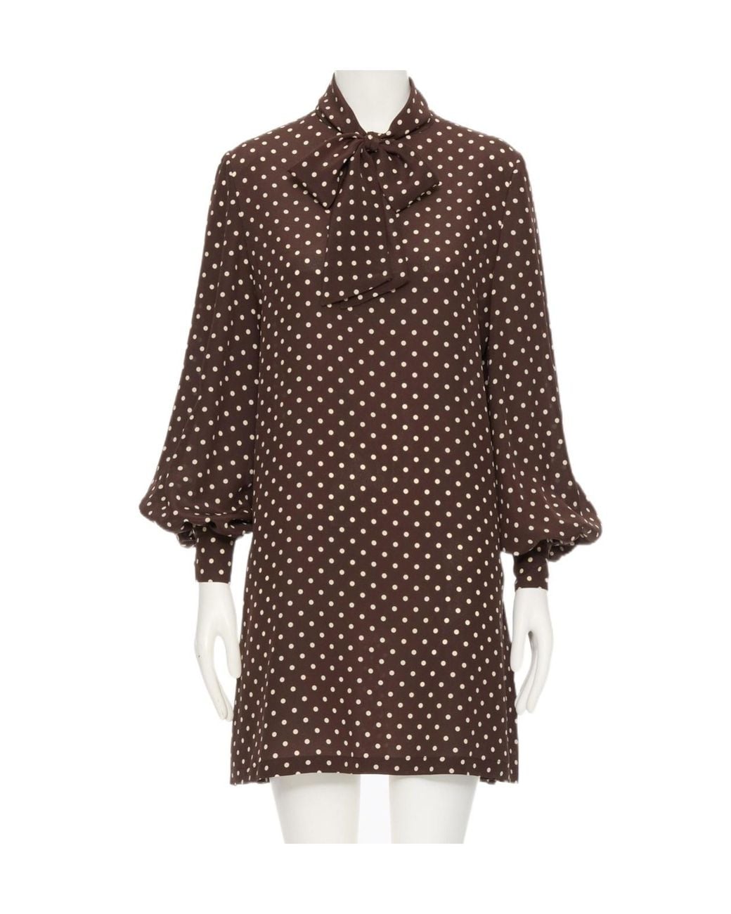 Valentino Brown Long Sleeve Dress
