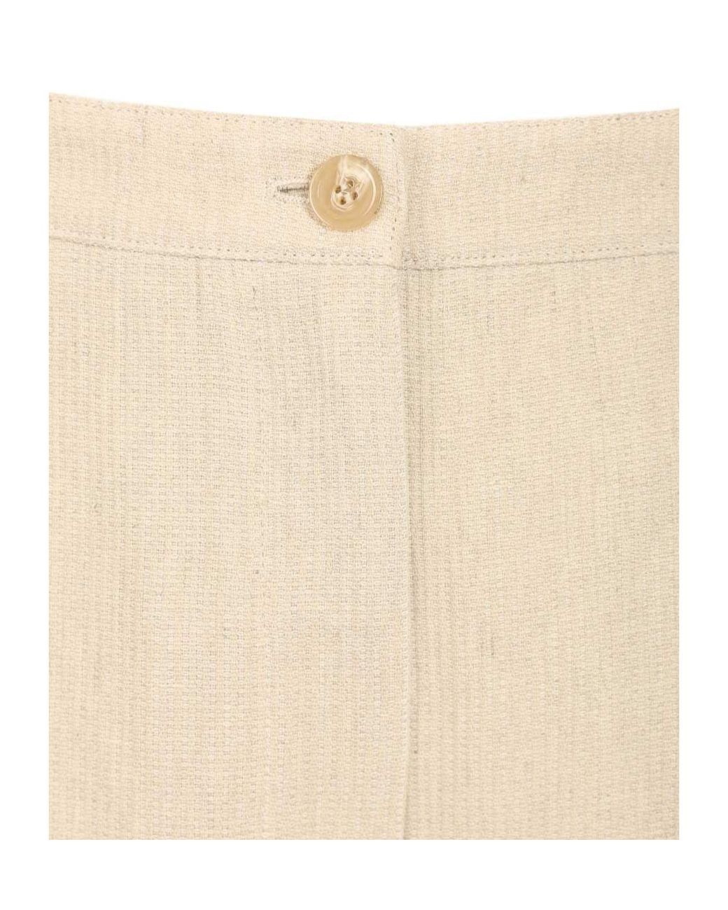 Emporio Armani Natural Pleat Detailed Tailored Trousers