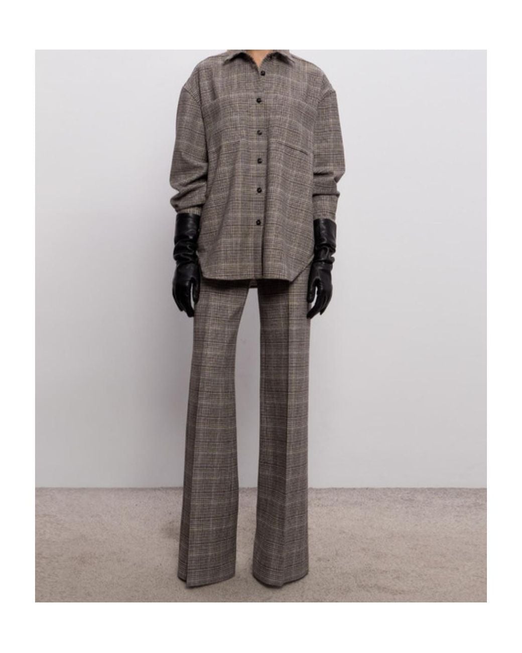 Ermanno Scervino Brown Checked Button-Up Shirt