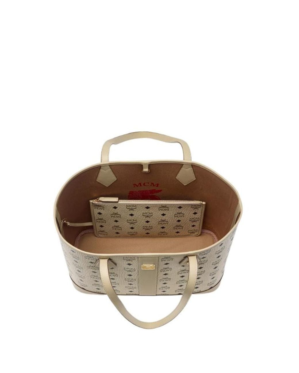 MCM Natural Visetos Liz Tote Bag