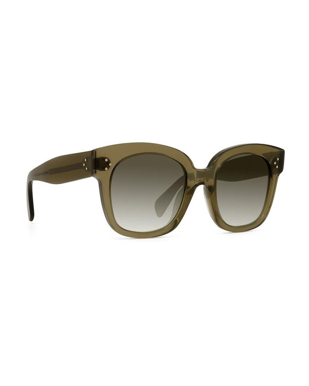 Céline Green Oversized Frame Sunglasses