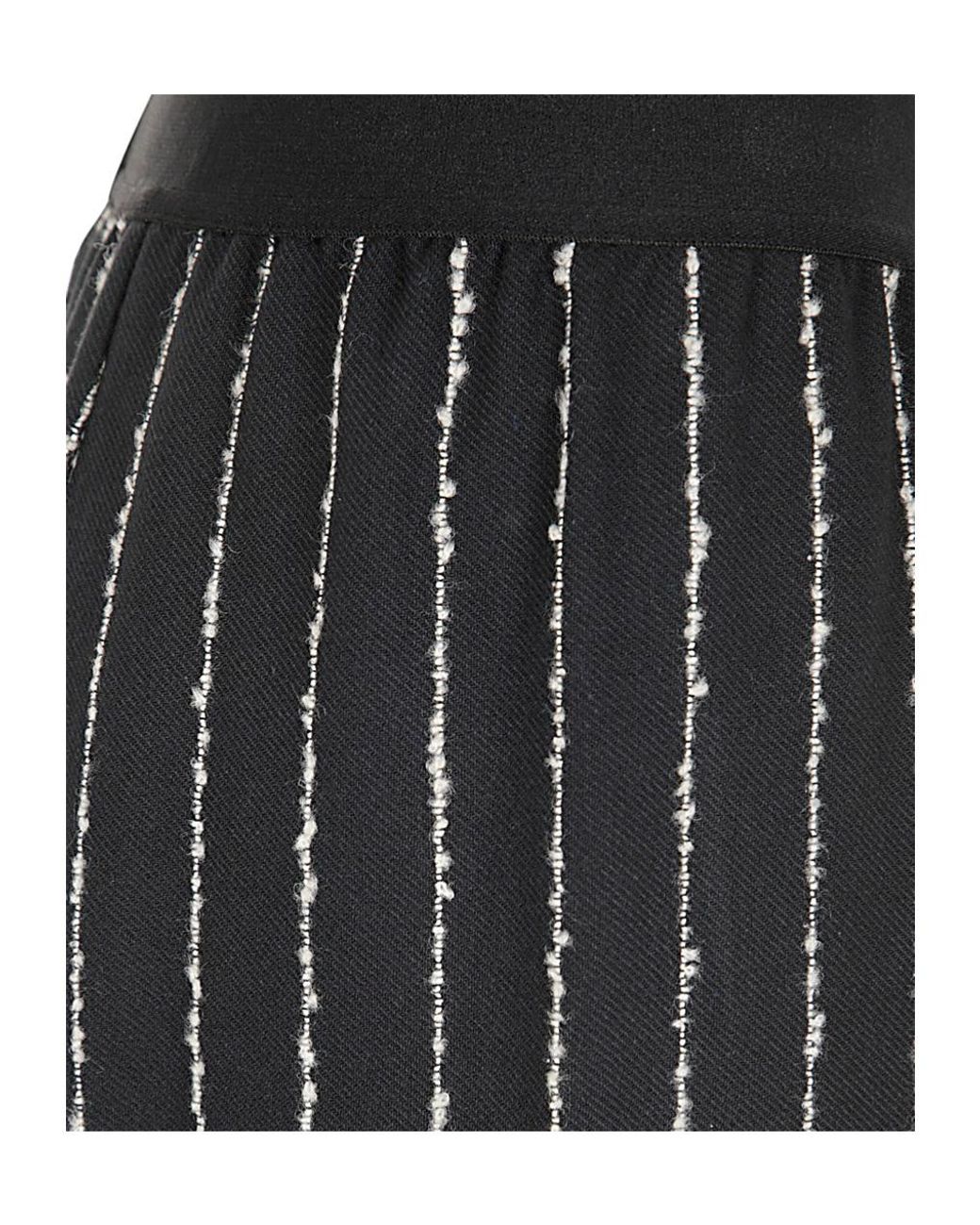 Maria Calderara Black Striped Trousers