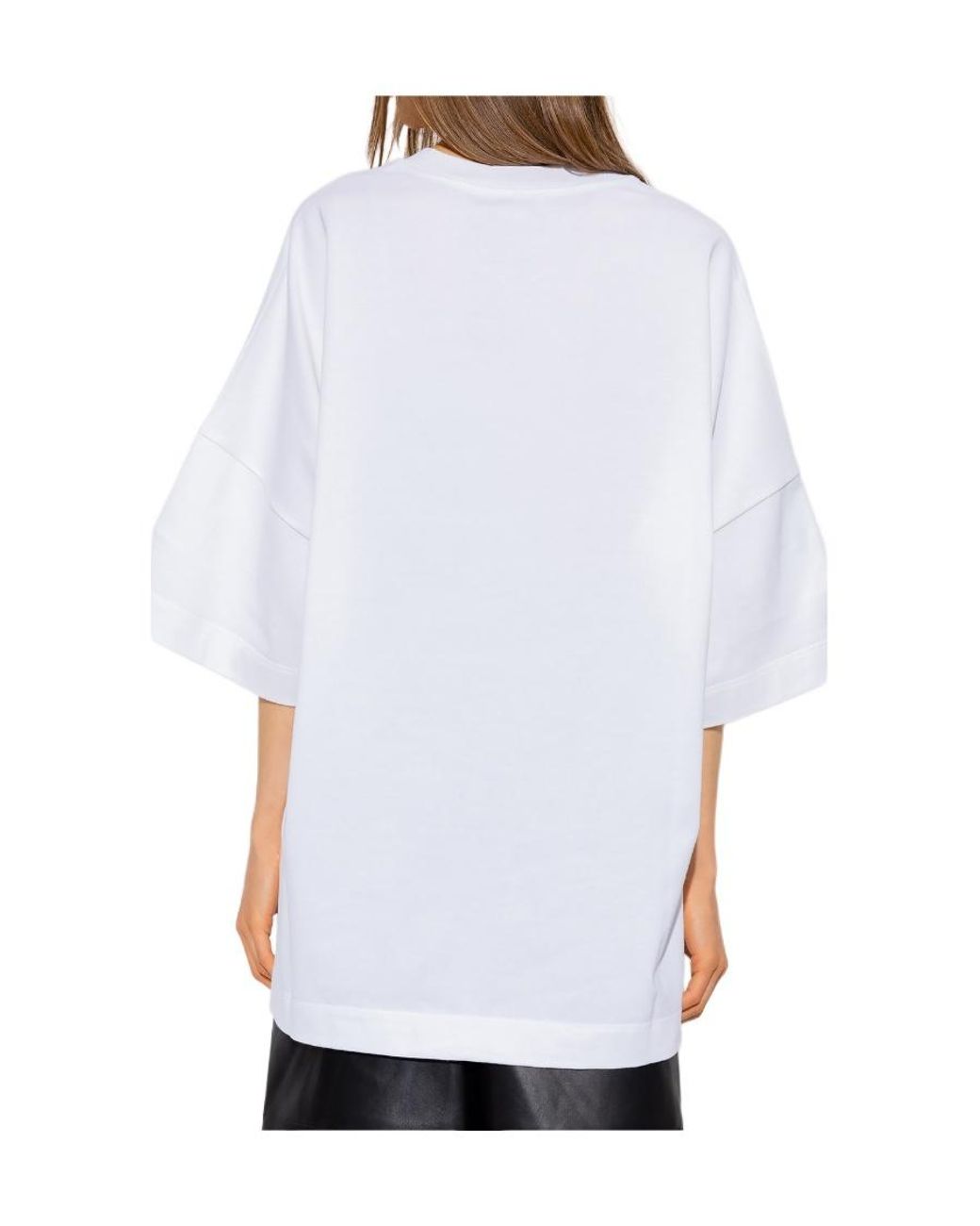 McQueen White Logo Printed Crewneck T-Shirt