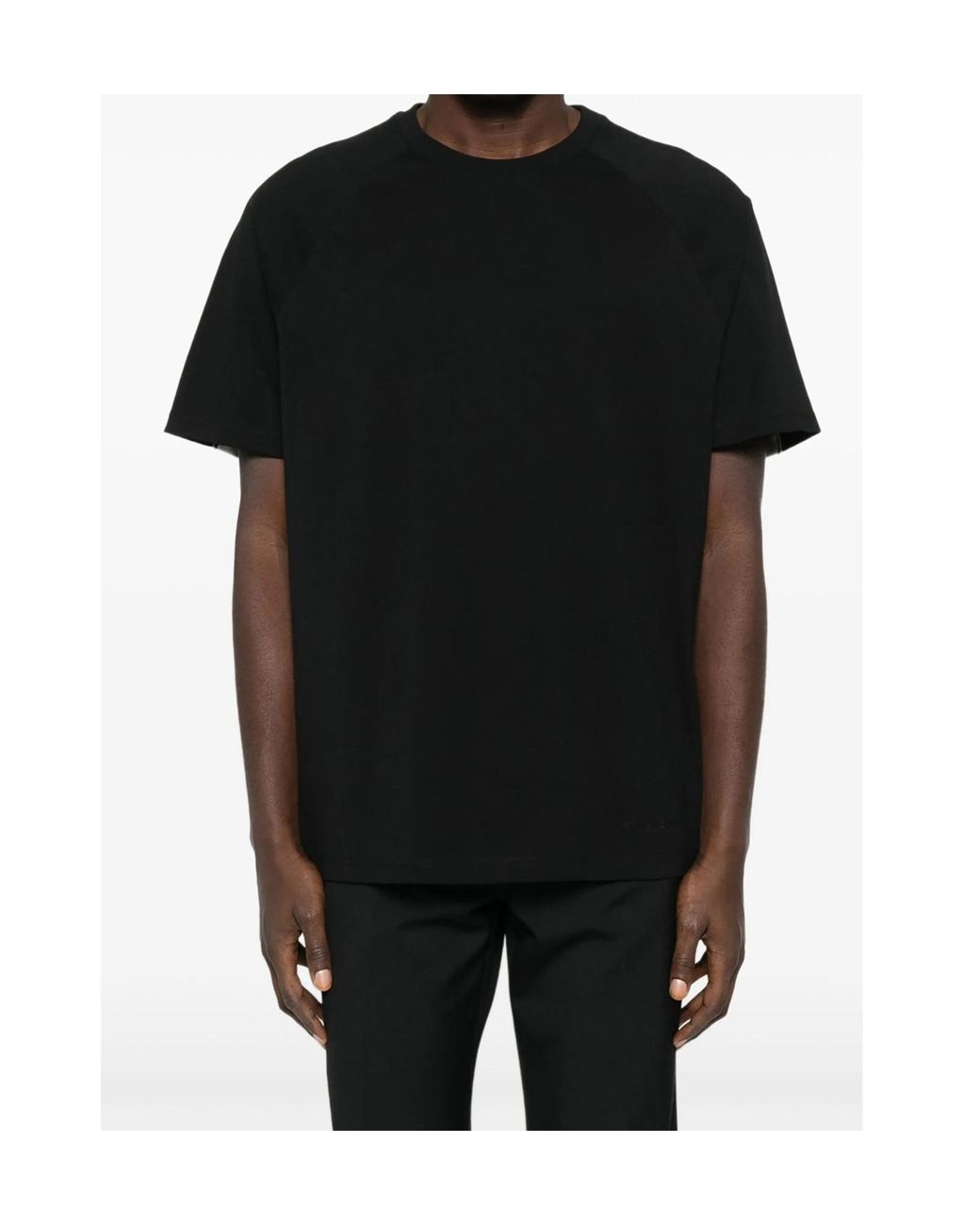 Givenchy Black Signature Embroidered Crewneck T-Shirt for men