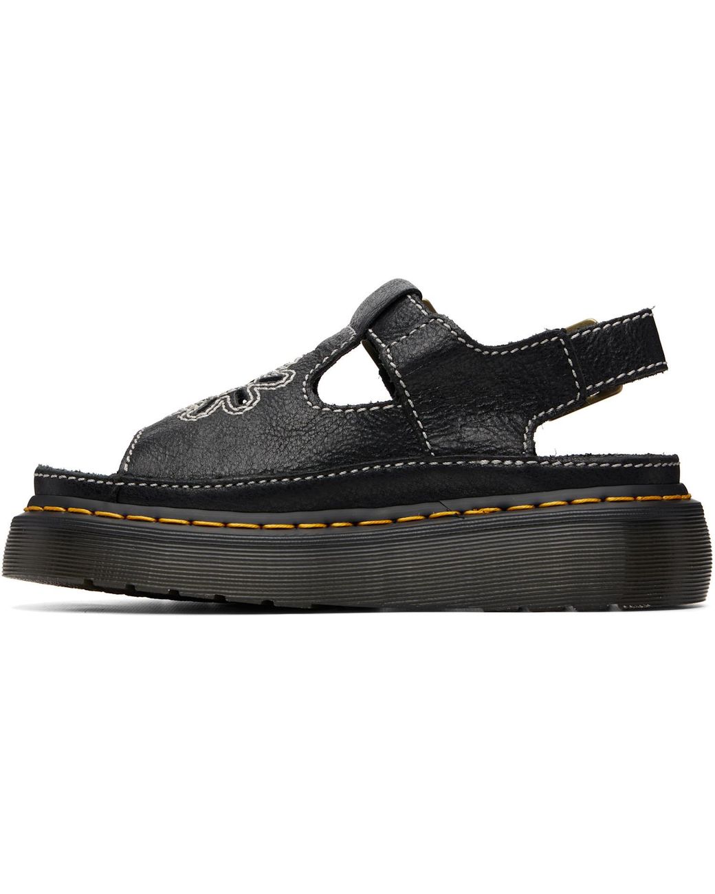 Dr. Martens Black Dunnet Flower Sandals