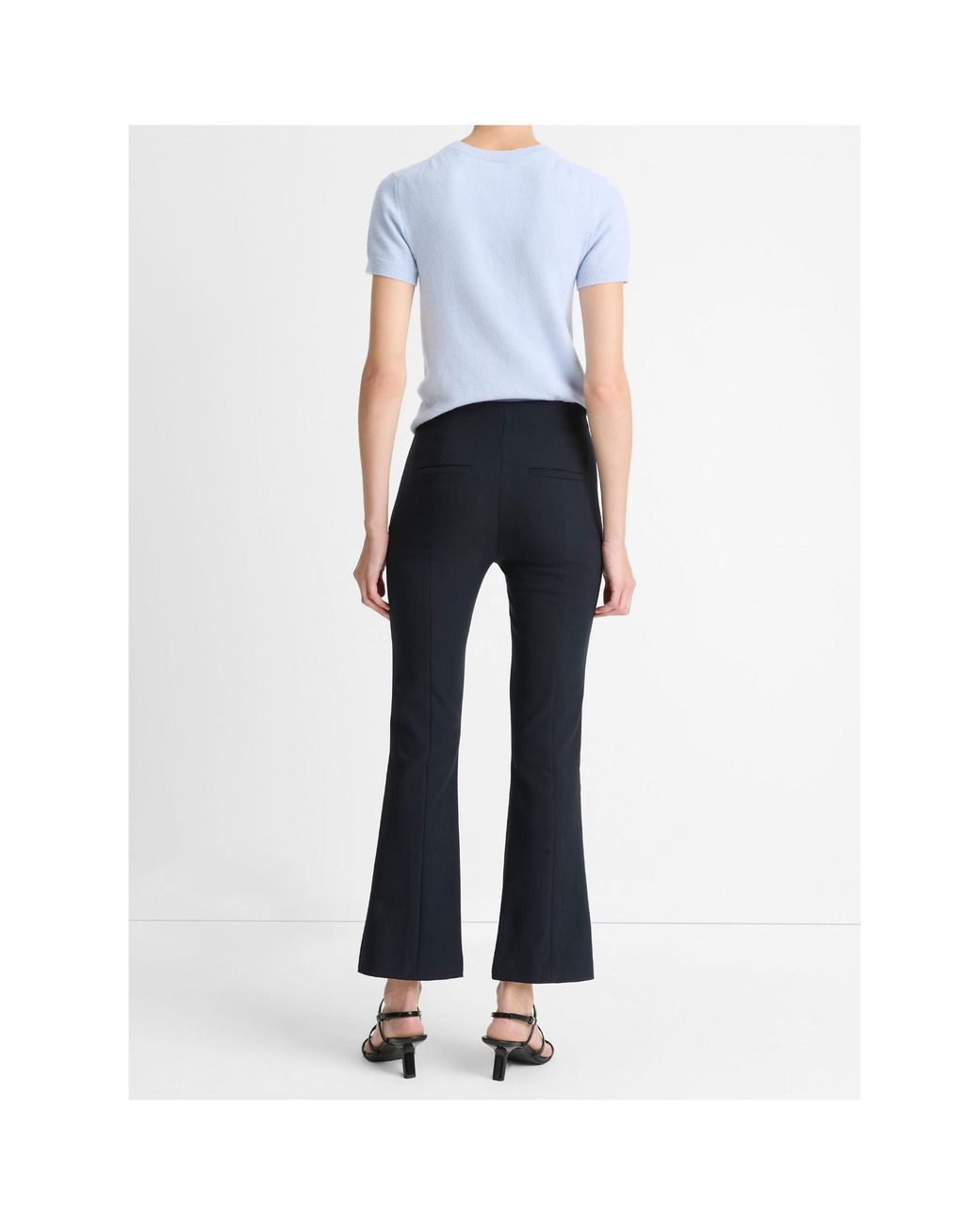 Vince Blue High-Waist Flared Pants