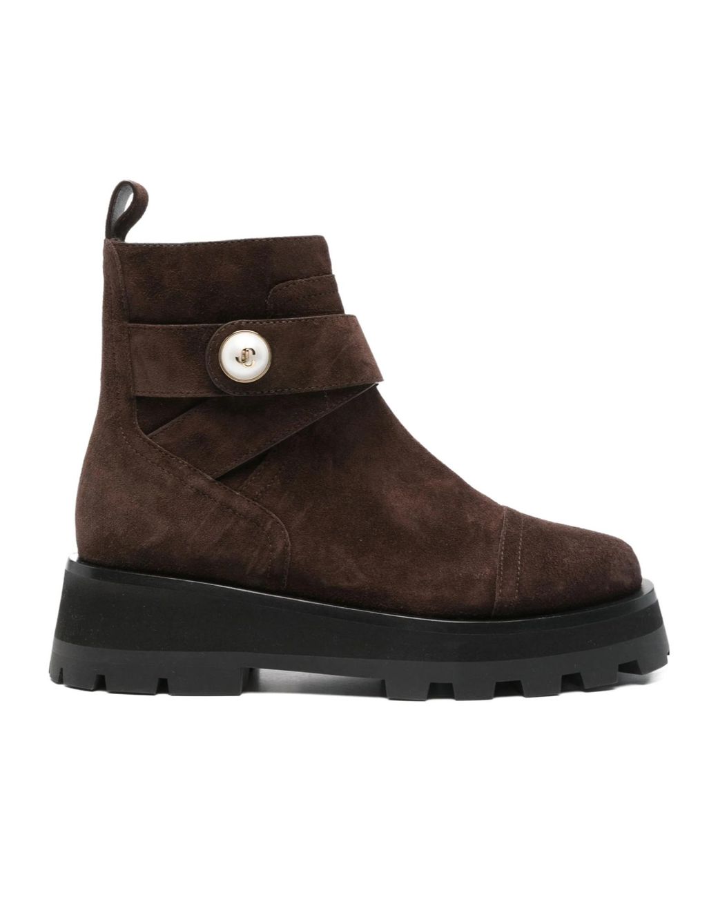 Jimmy Choo Brown Meena Flat Suede Ankle Boots