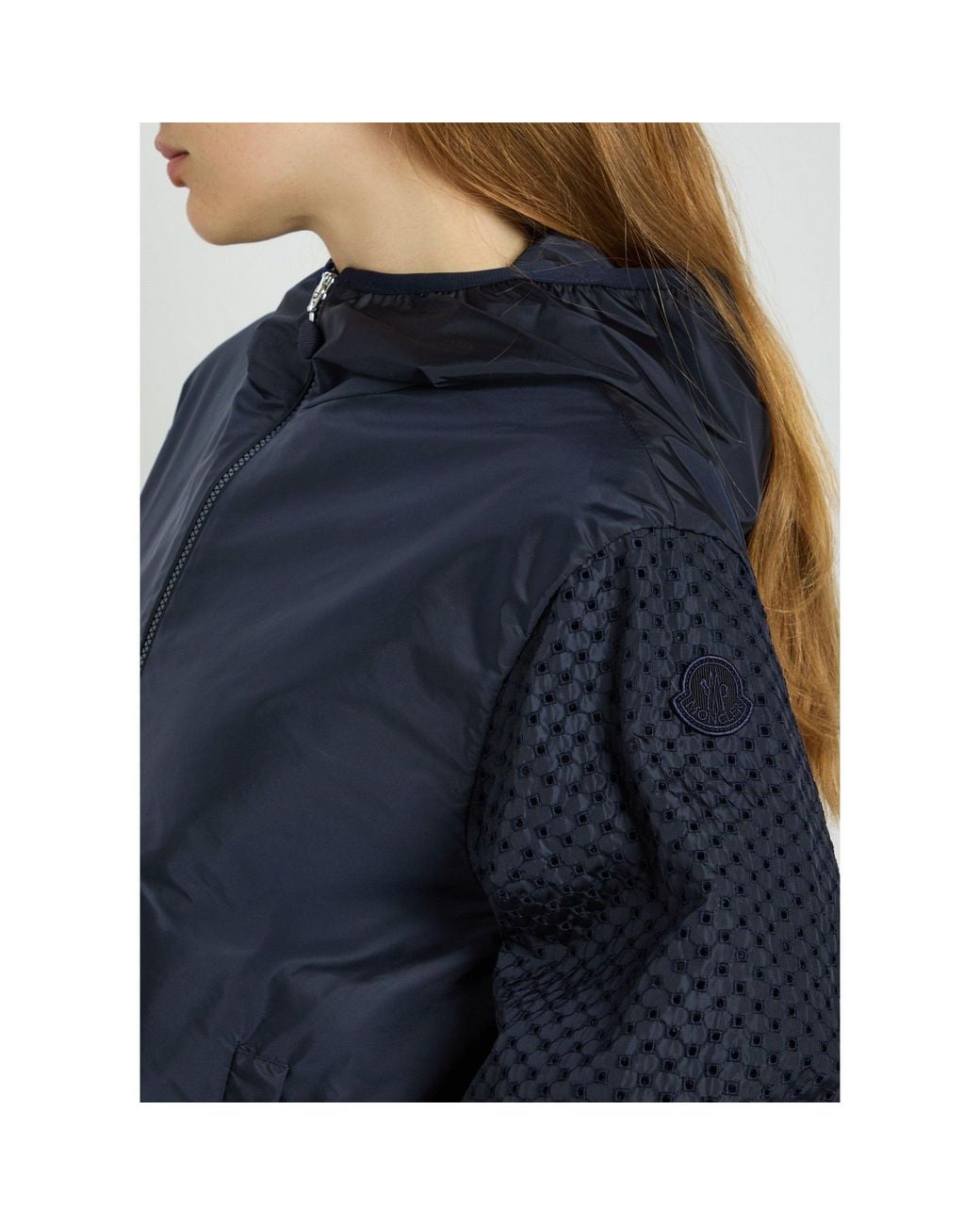 Moncler Blue Simple Nylon Jacket