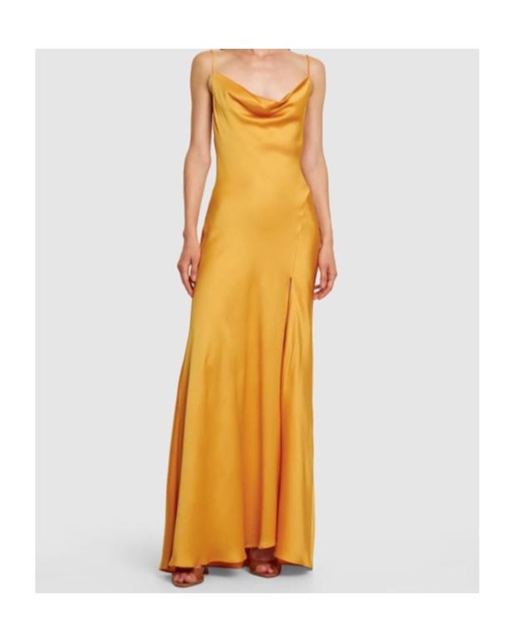 Jonathan Simkhai Metallic Finely Spaghetti Strap Long Dress