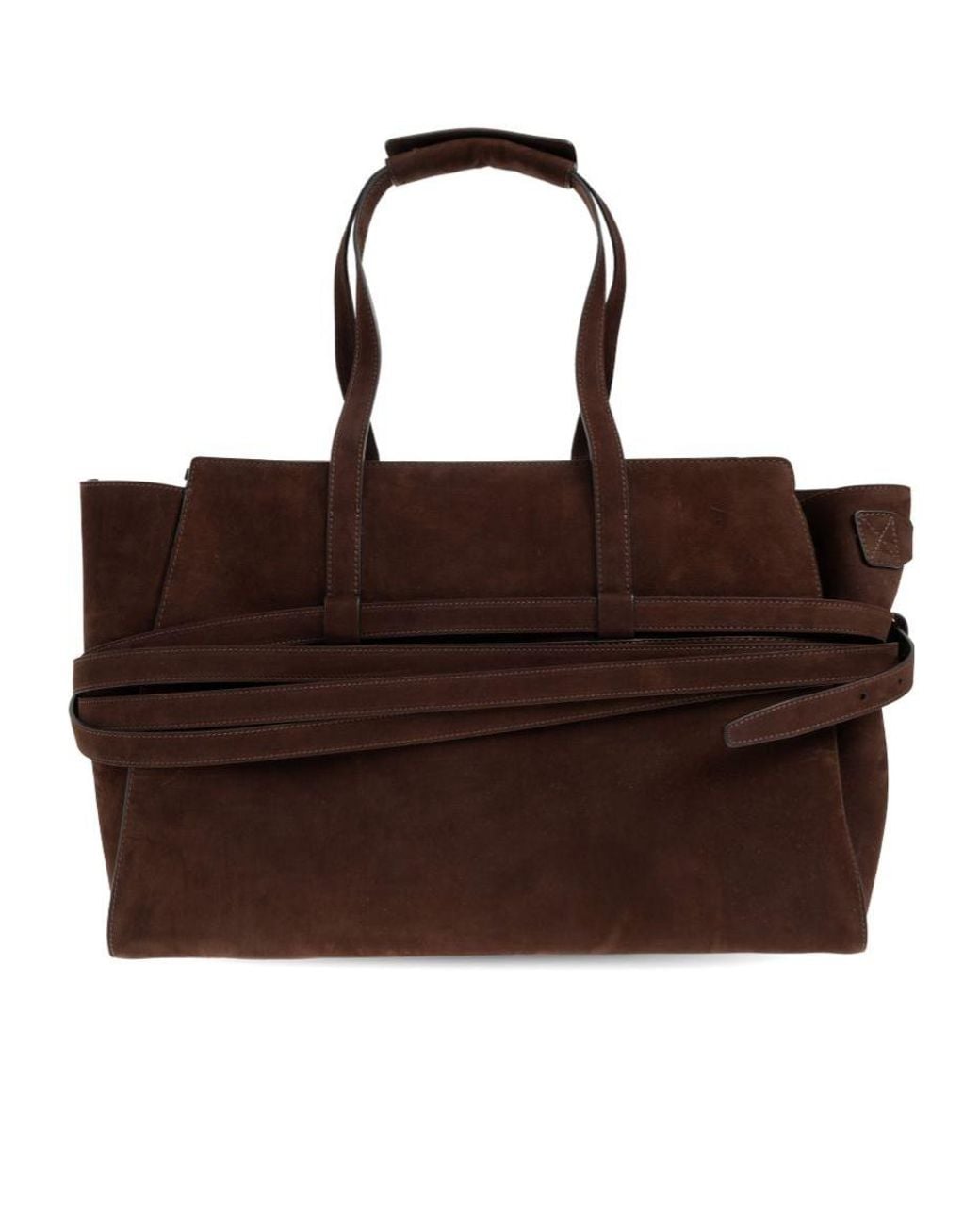 Moschino Brown Tie Me Top Handle Handbag