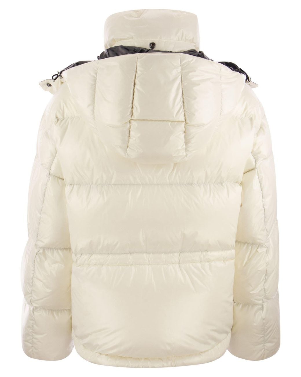 Moncler White Logo-Appliqué Padded Jacket