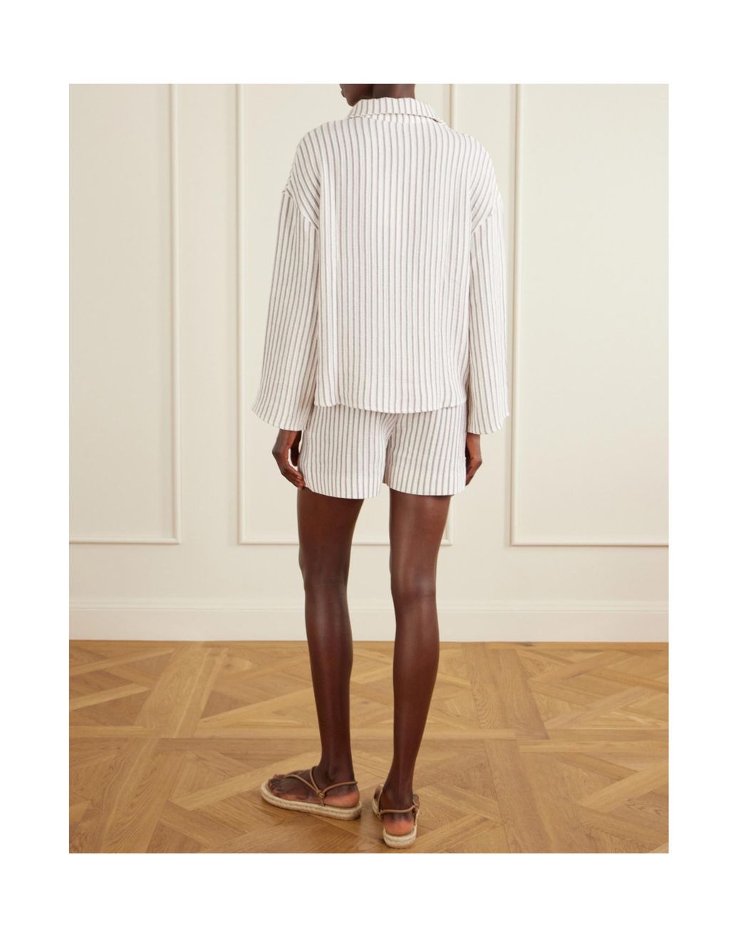 TOVE White Striped Seersucker Shirt