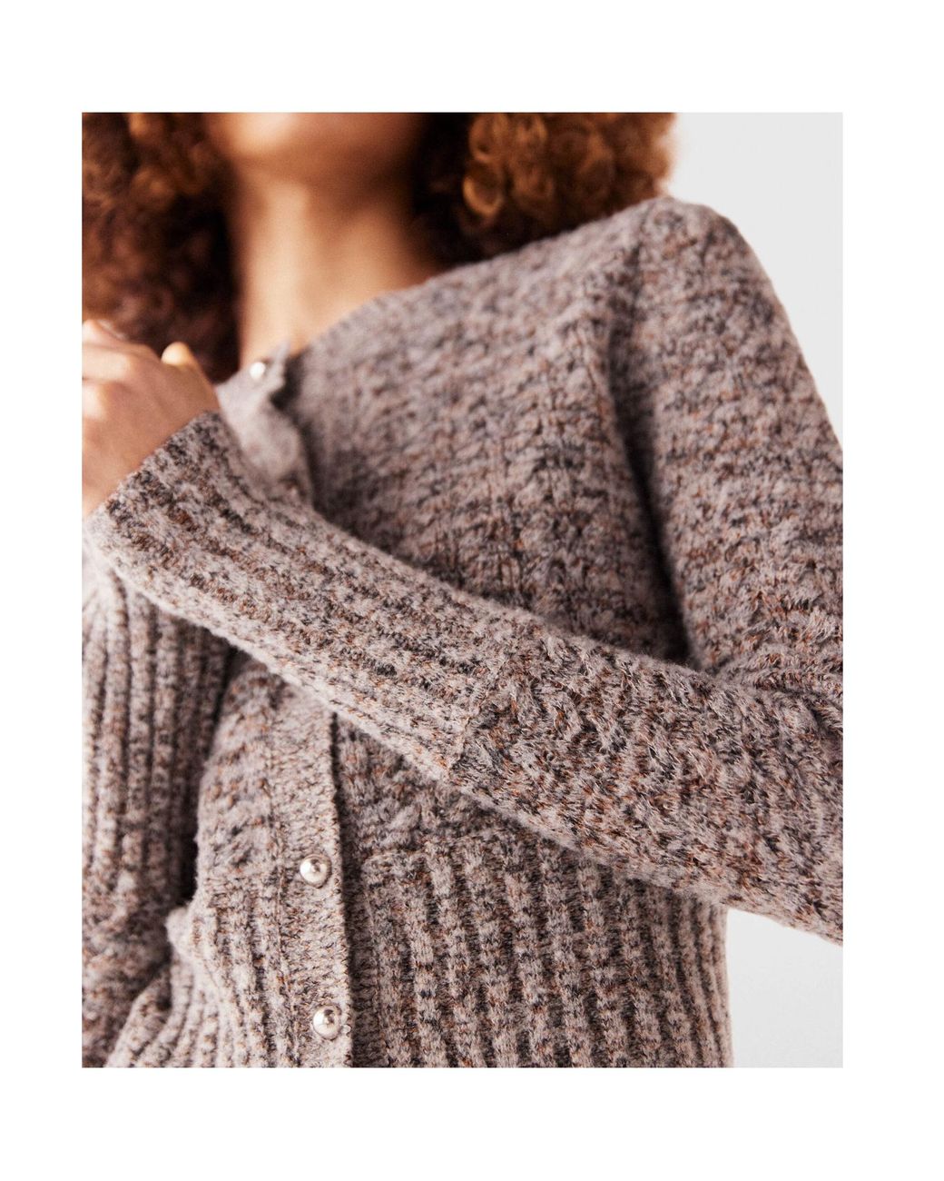 Stella McCartney Brown Crew-Neck Cardigan