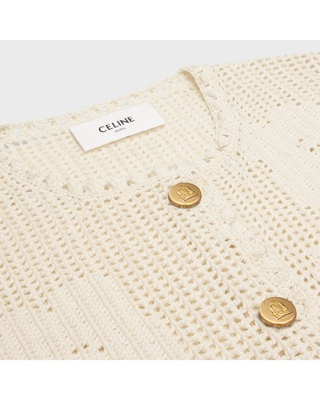 Céline White Cardigan Jacket