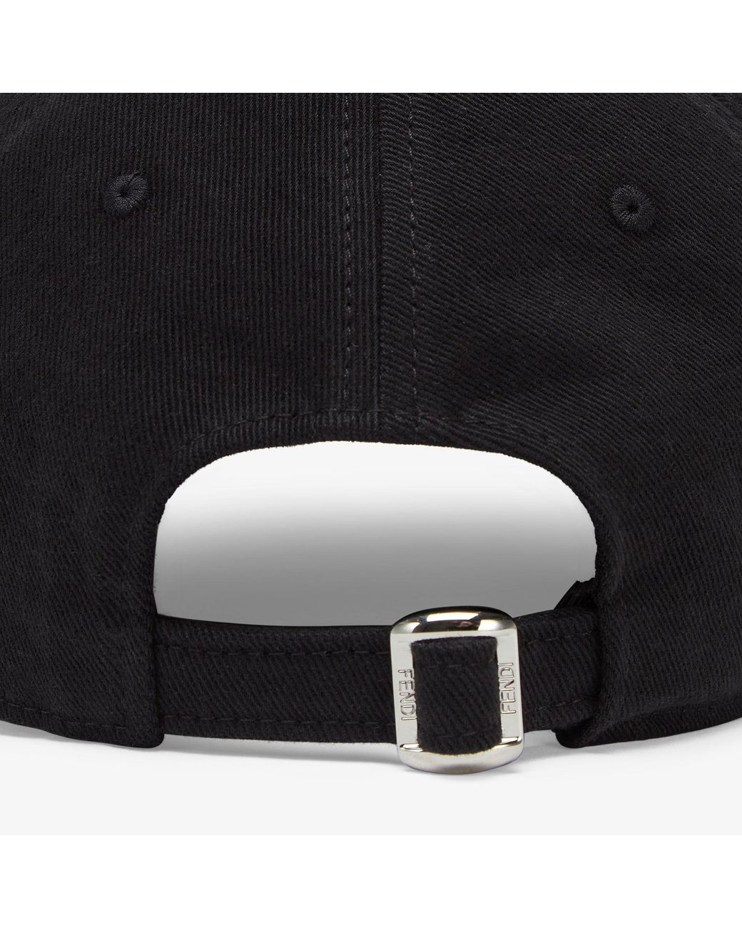 Fendi Black Logo Embroidered Baseball Cap for men