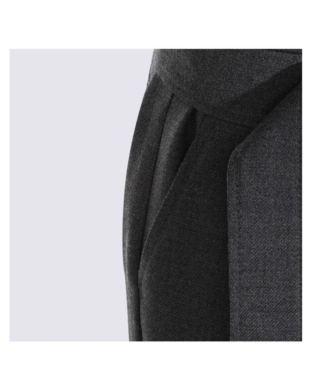 Brunello Cucinelli Gray Belted Skirt