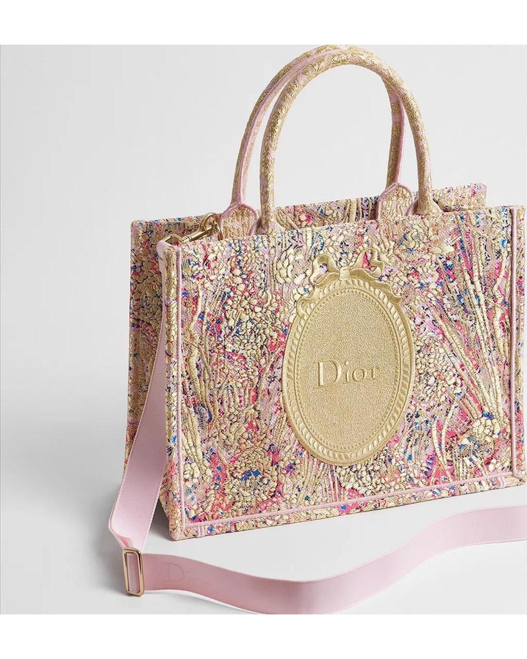 Dior Natural Medium Book Tote With Strap