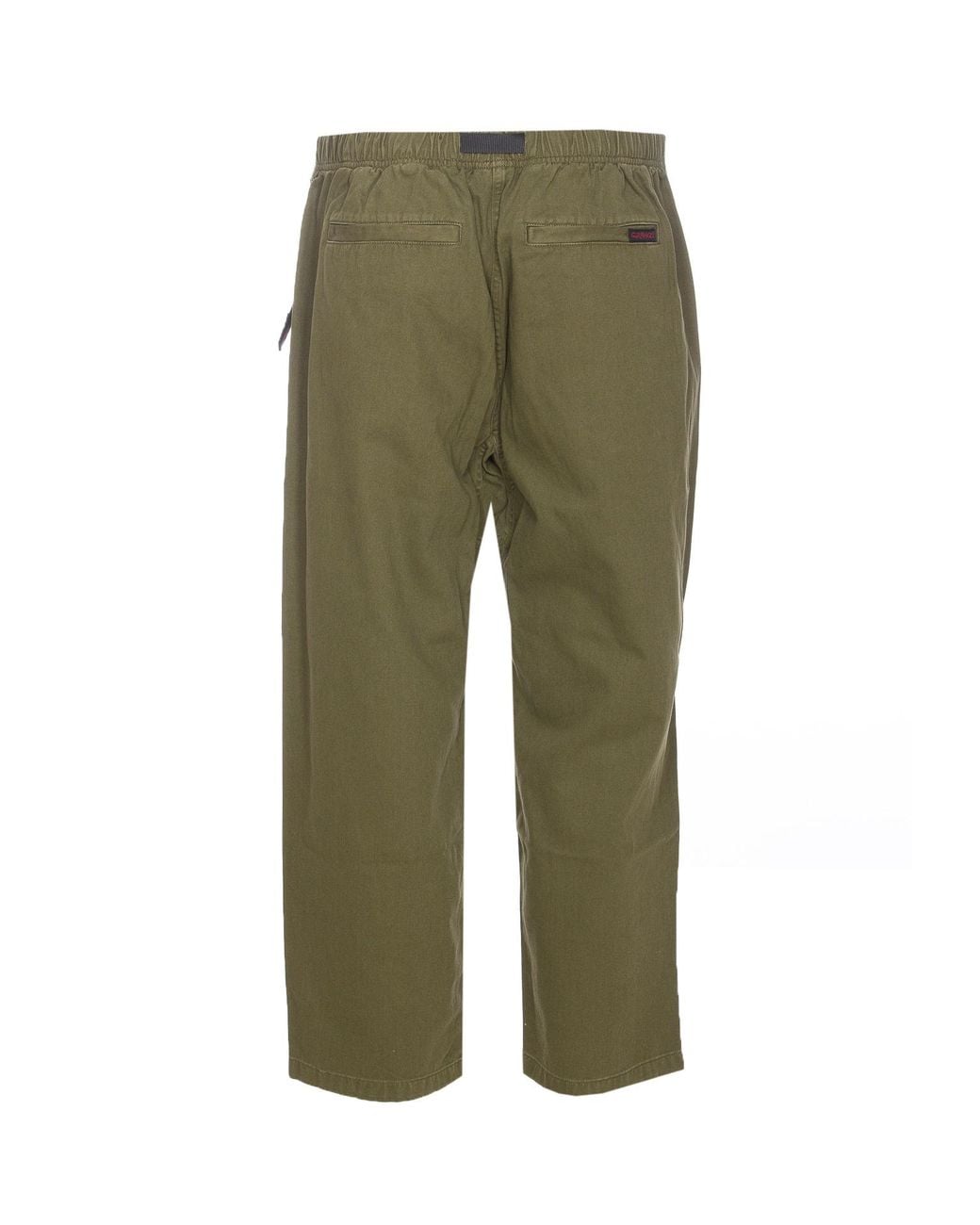Gramicci Green Elasticated Drawstring-Waistband Trousers for men