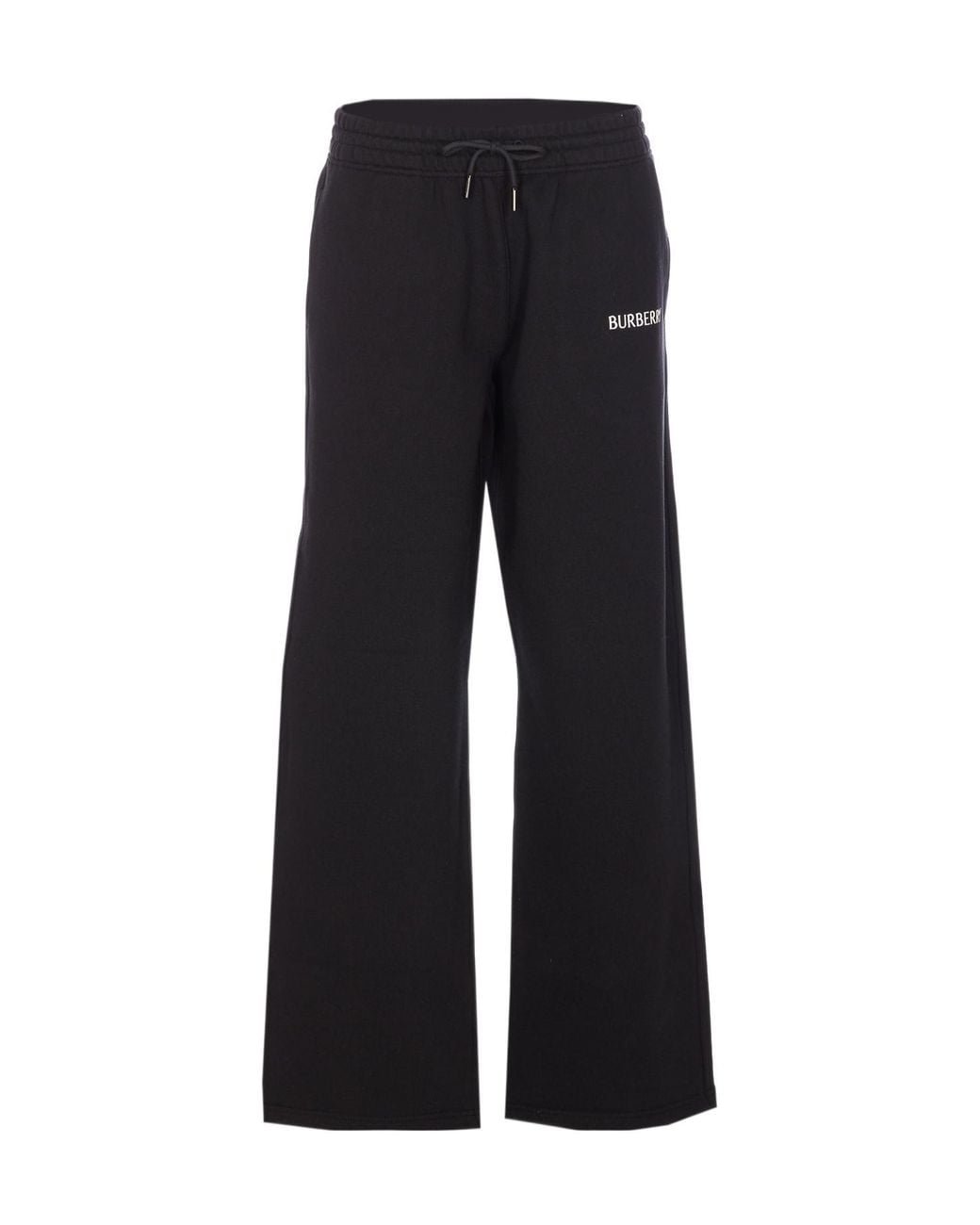 Burberry Black Logo Printed Drawstring Track Trousers