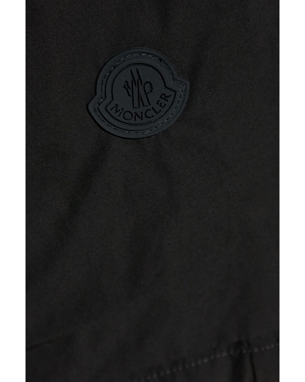 Moncler Black Logo Patch Cargo Shorts for men