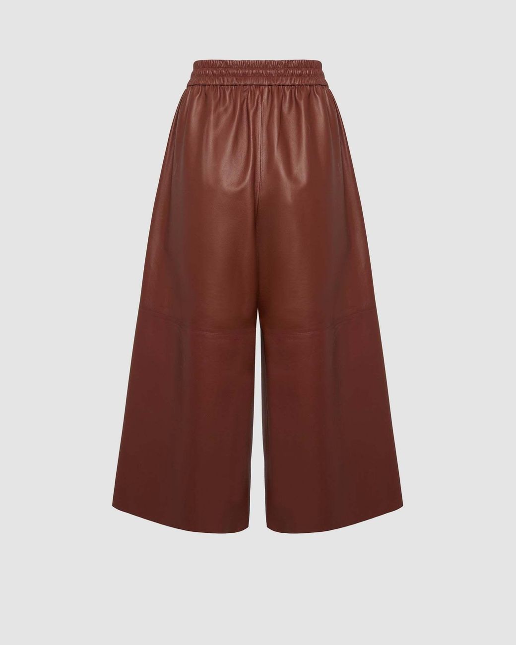 Yves Salomon Purple Drawstring Leather Trousers