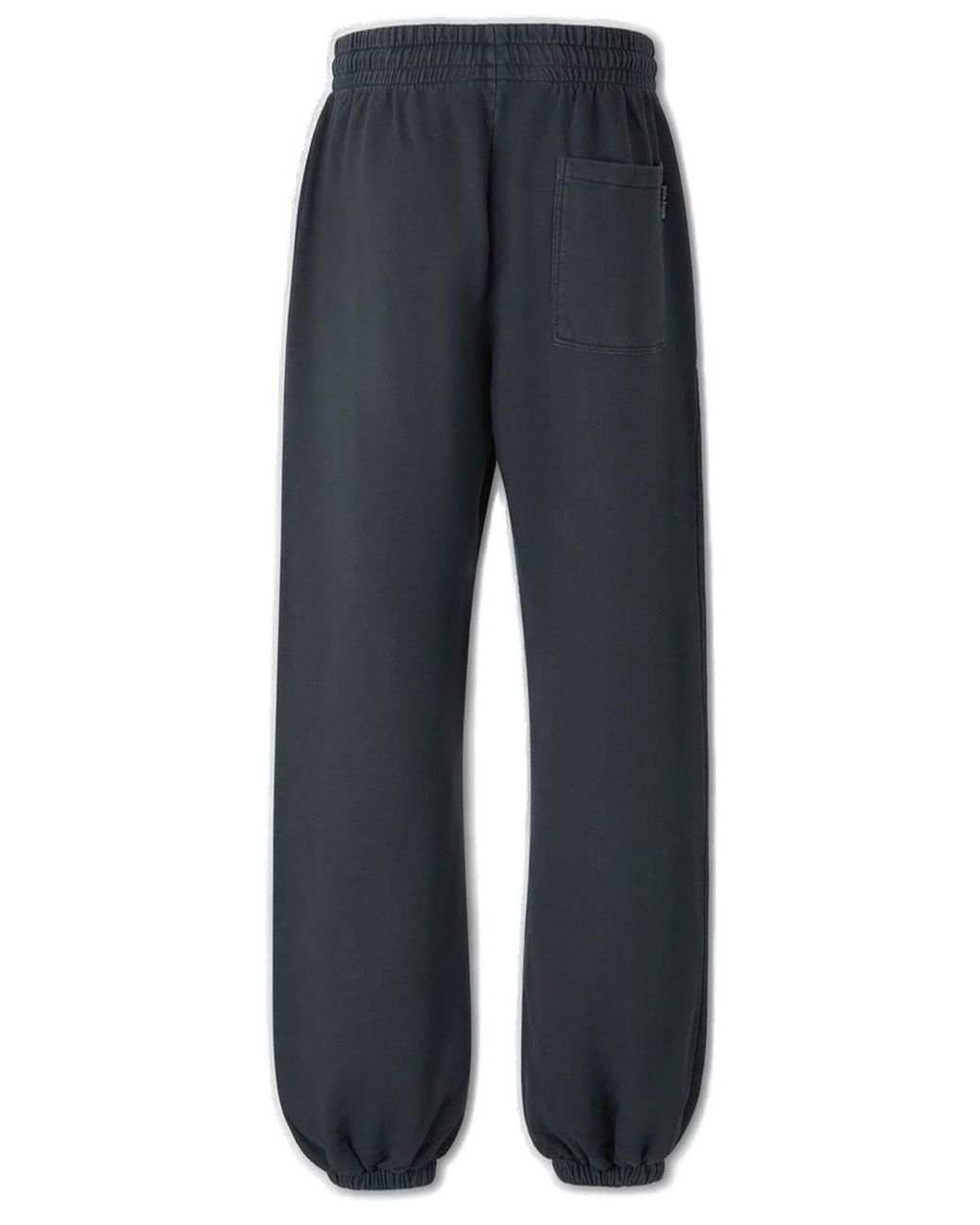 Palm Angels Blue Logo-Print Elastic-Waist Sweatpants for men