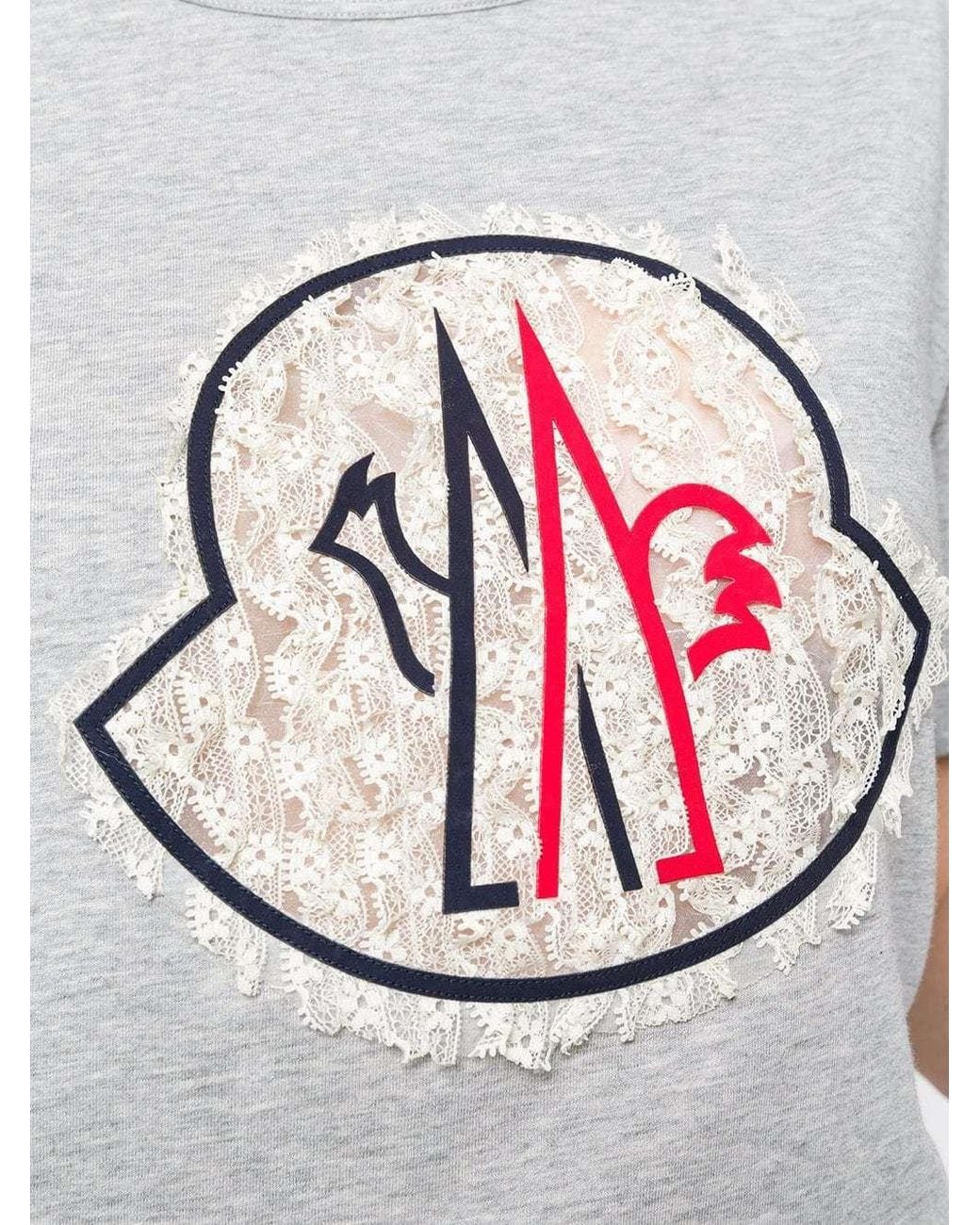 Moncler Gray Crew Neck Short-Sleeve T-Shirt