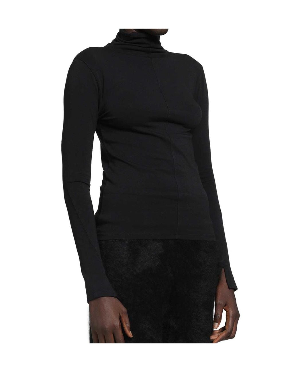 Thom Krom Black Basic Turtleneck Slim Fit Shirt