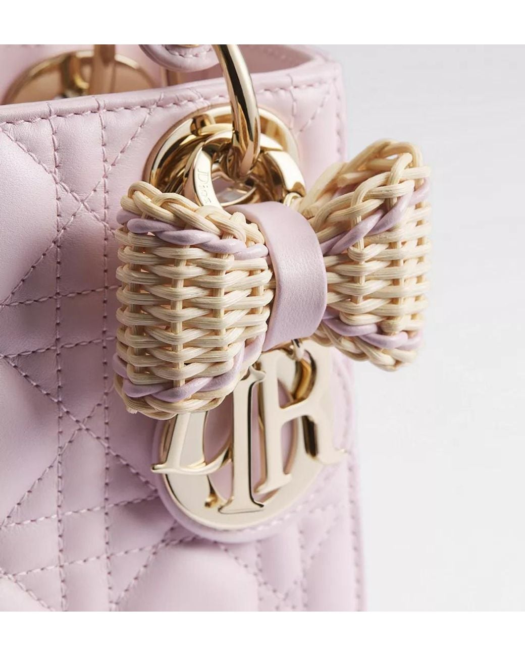 Dior Pink Iviera Mini Lady Bag With Strap