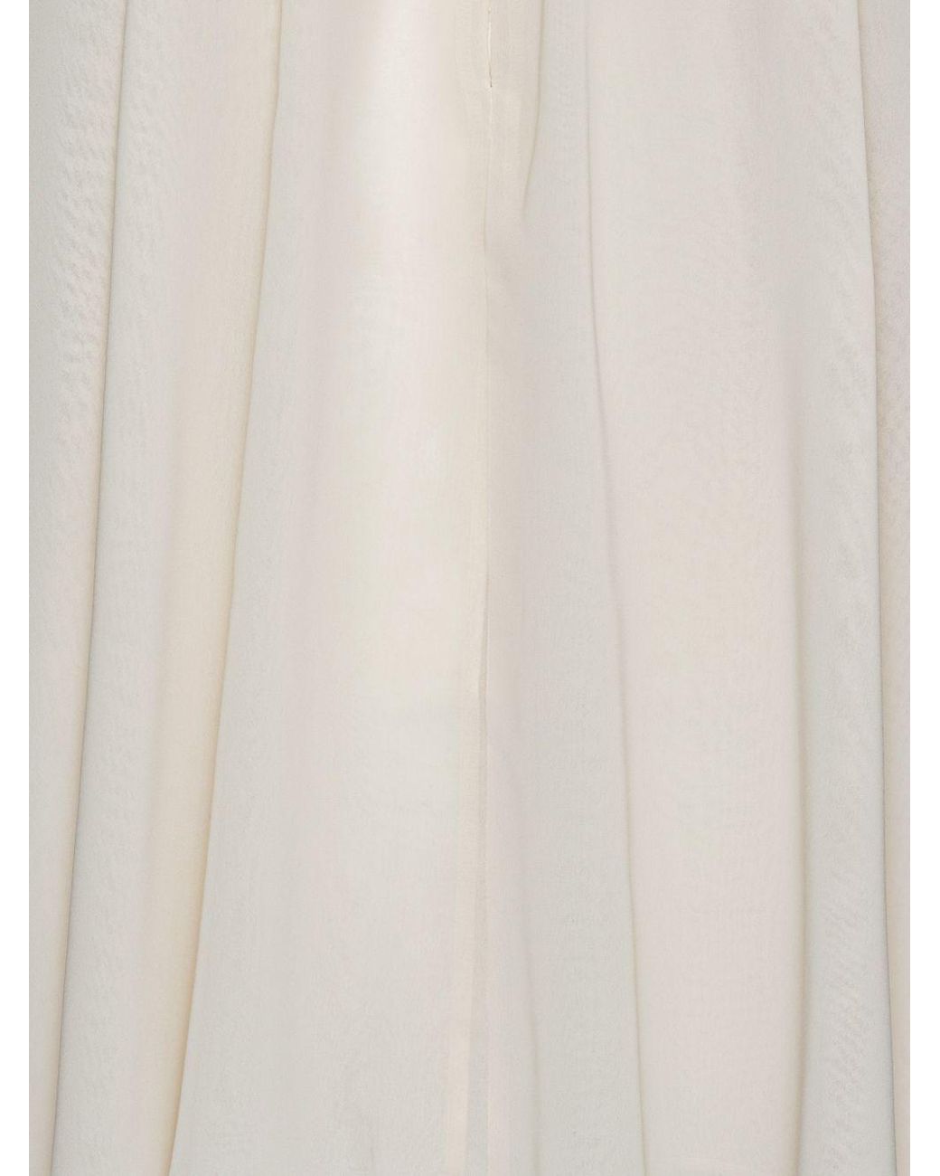 ROTATE BIRGER CHRISTENSEN White Pleated Halterneck Top