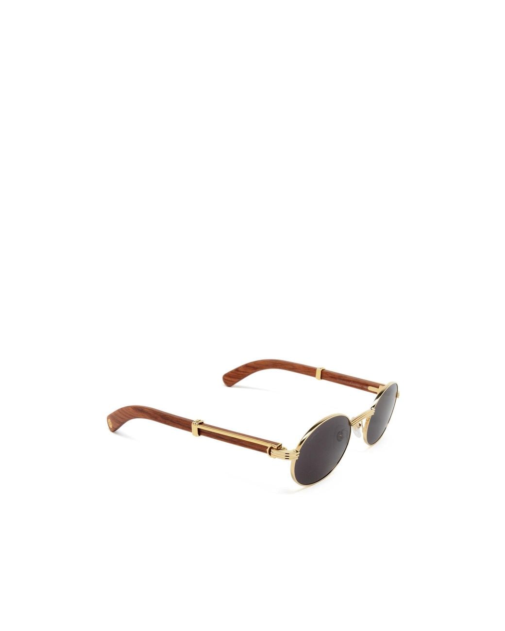Cartier White Giverny Oval Frame Sunglasses for men