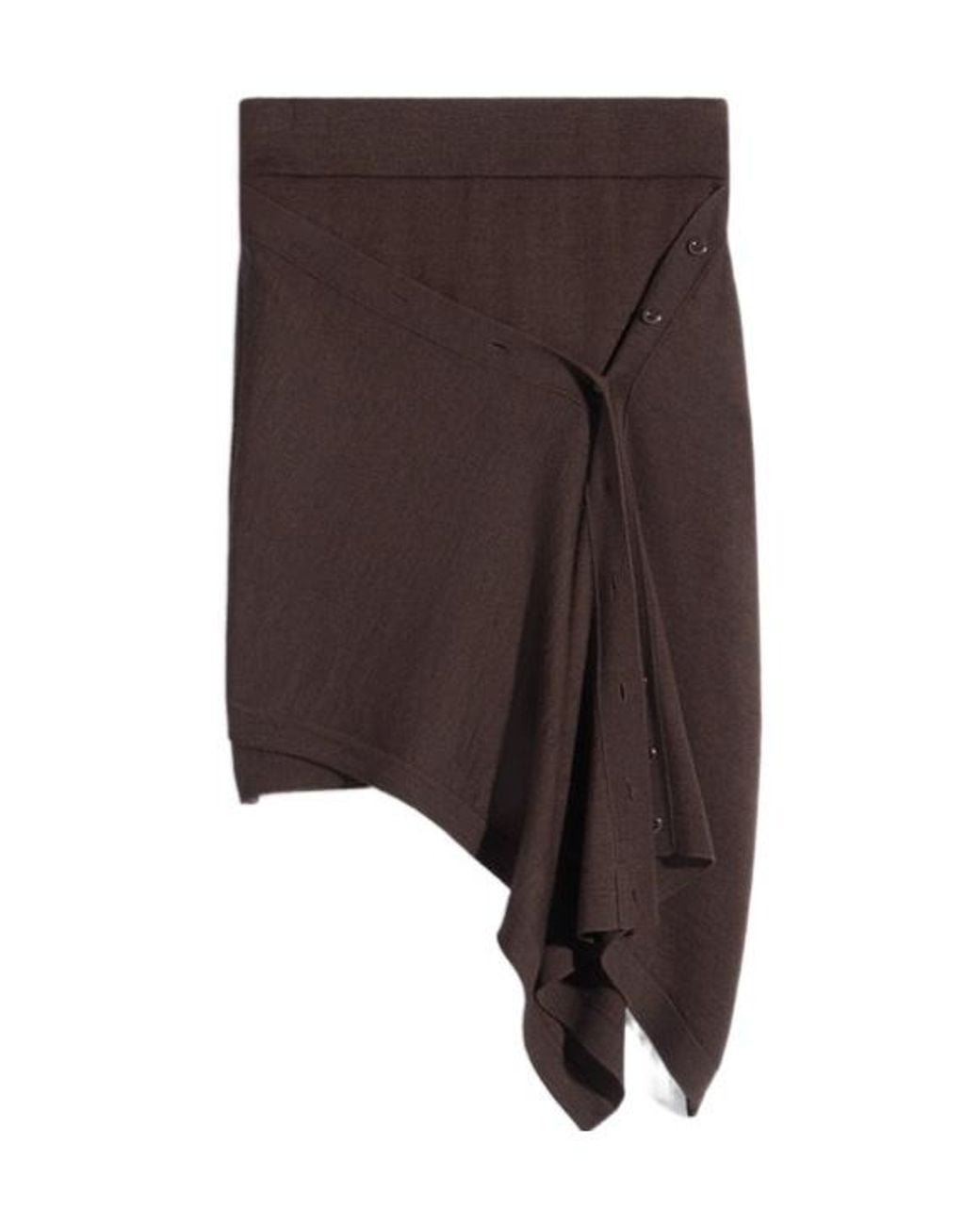 Lemaire Brown Buttoned Midi Skirt