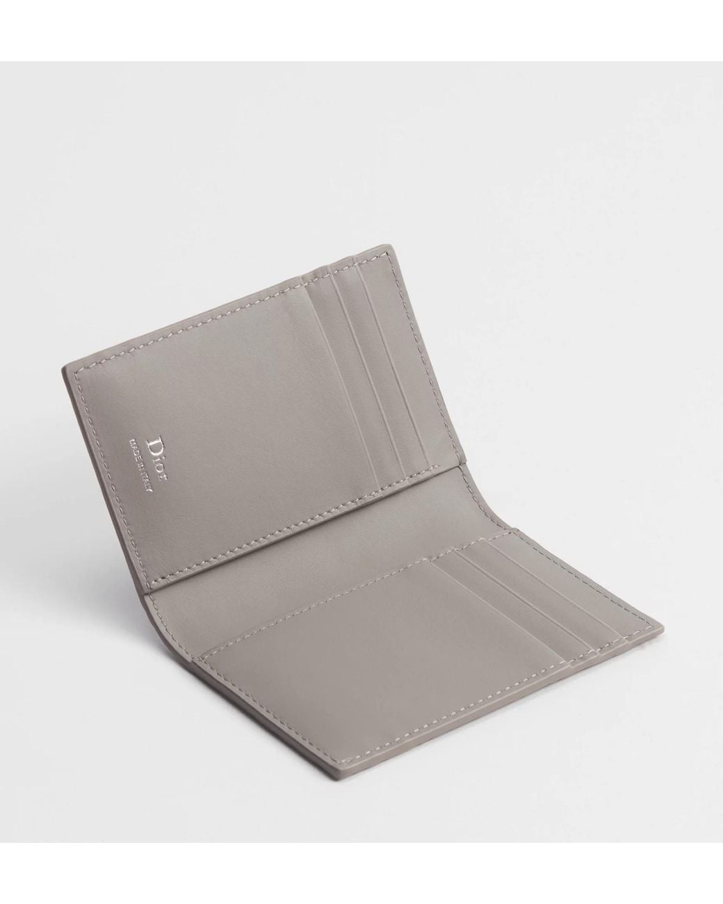 Dior Gray Bifold Card Holder for men
