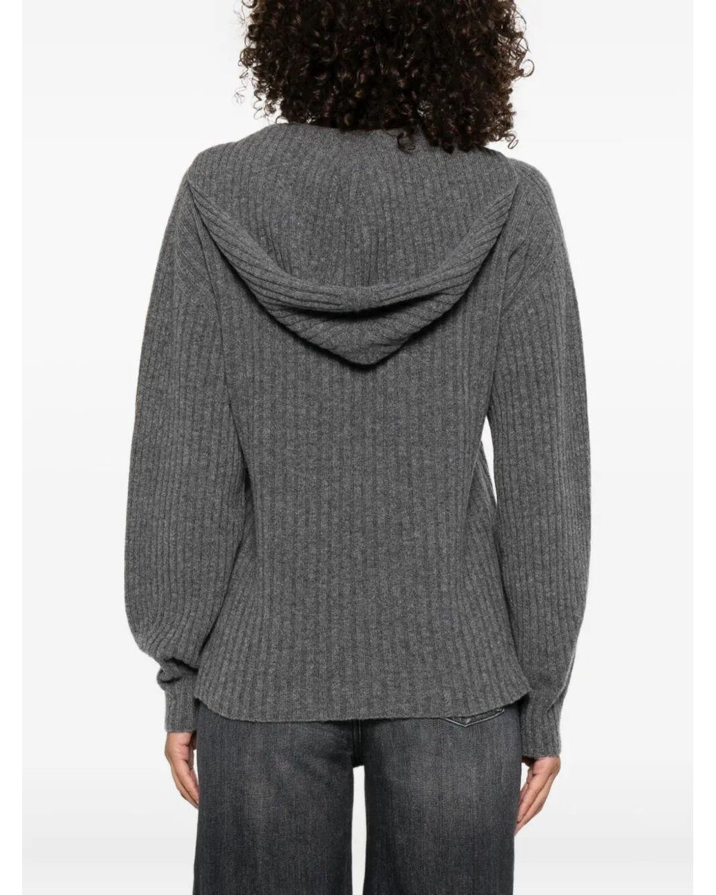 Twinset Gray Ribbed Jumper