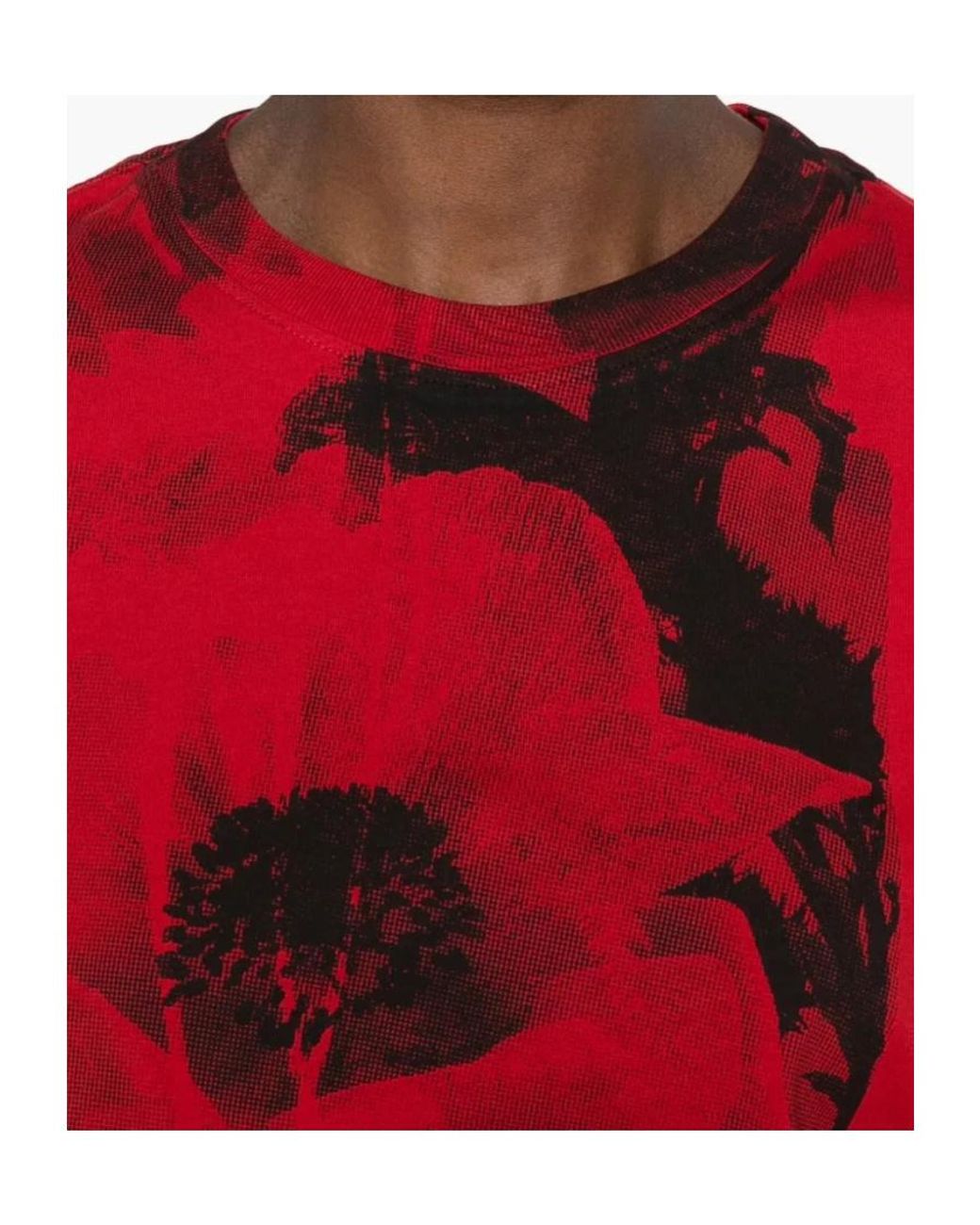 McQueen Red Crew-Neck T-Shirt