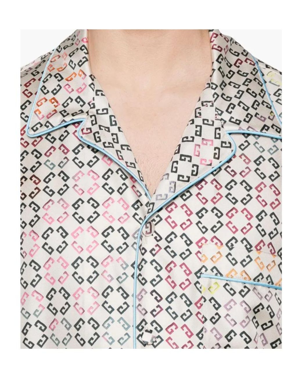 Givenchy White Monogram Short-Sleeved Shirt for men