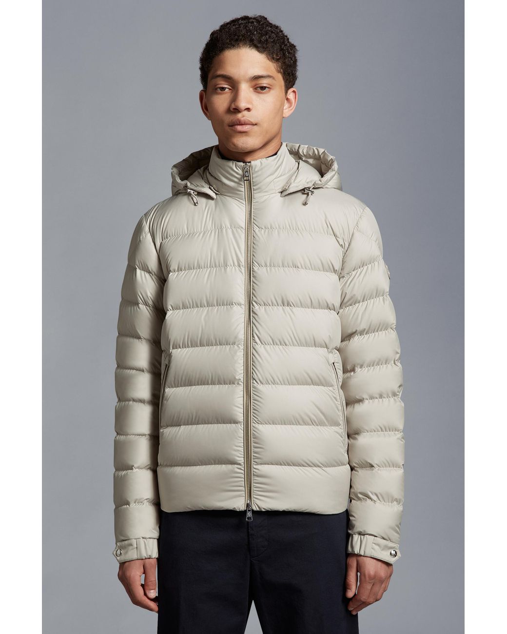 Moncler Gray Arneb Zip-Up Padded Jacket for men