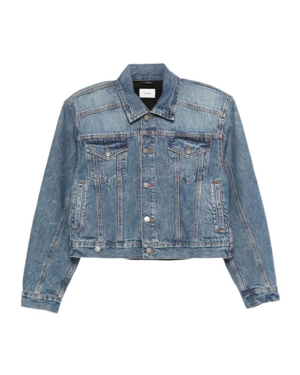Haikure Blue Button-Fastening Denim Jacket