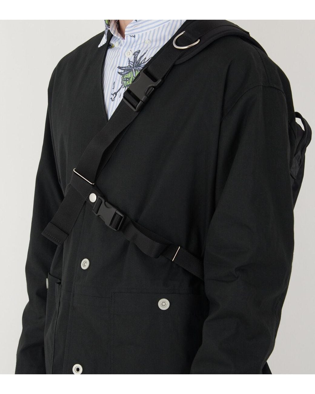 Comme des Garçons Black Zippered Shoulder Bag for men