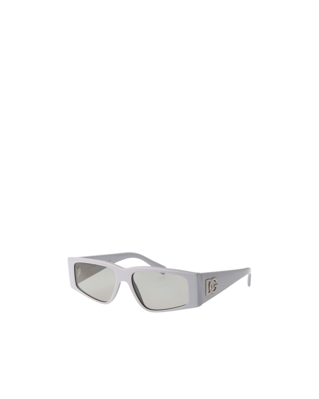 Dolce & Gabbana White Eyewear Rectangular Frame Sunglasses for men